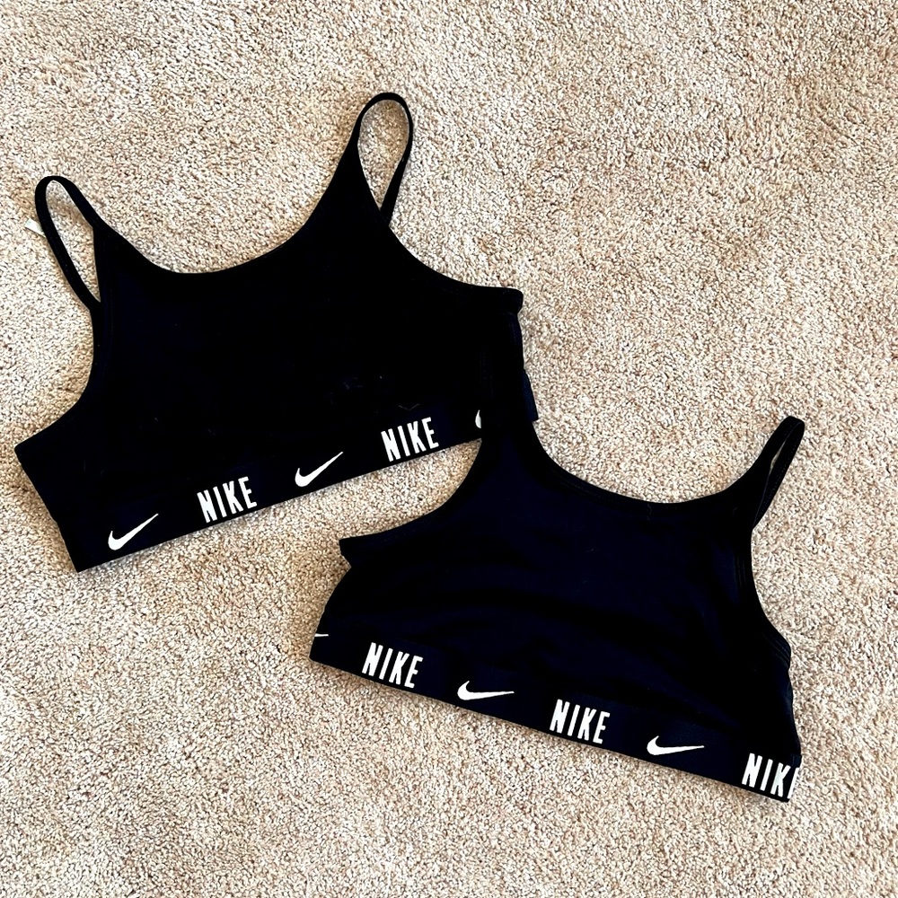 2 Nike Girls Dri-Fit Tank Bras size M